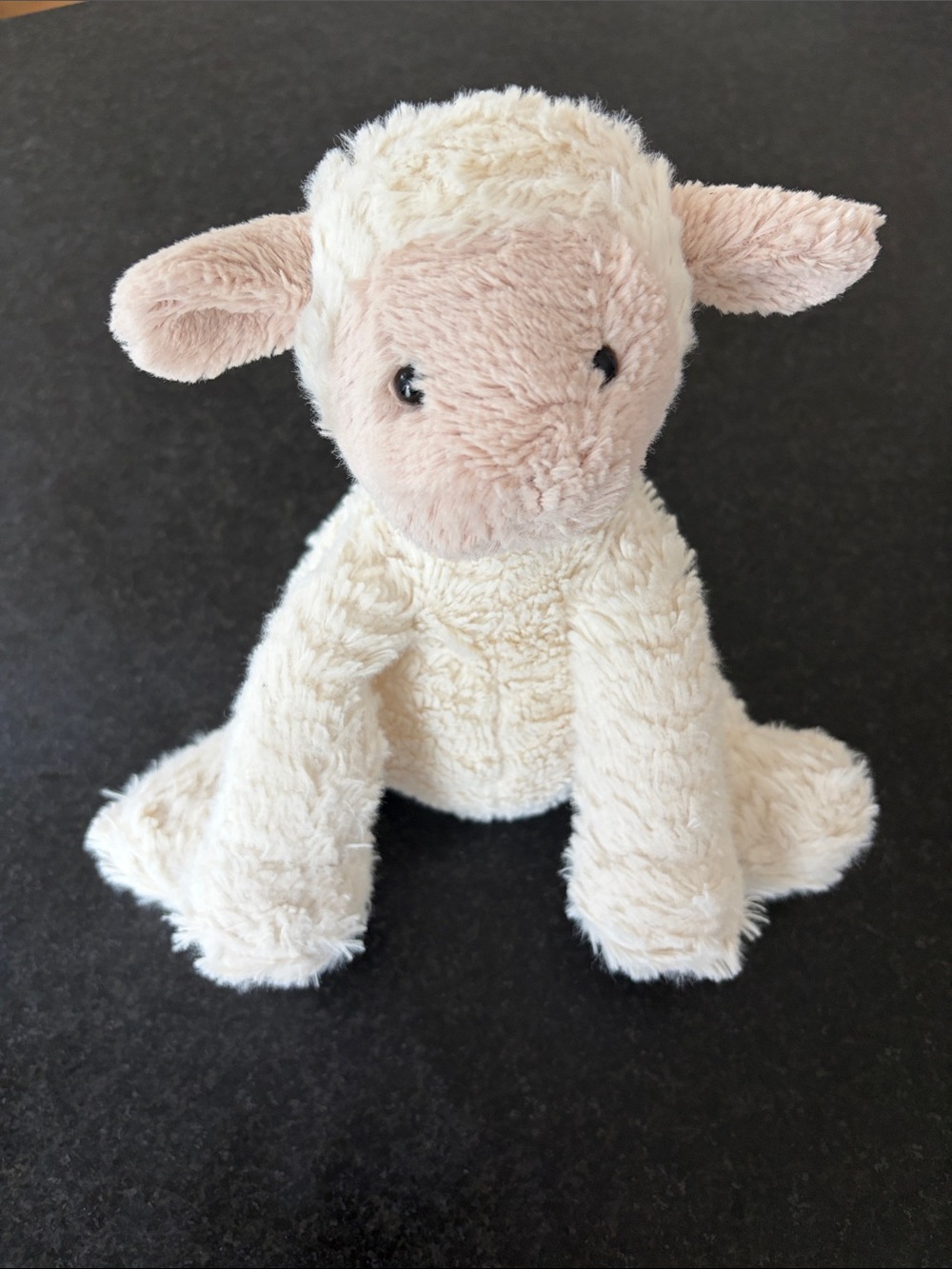Jellycat Cream Lamb with Blush Pink Face and Ears
